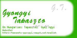 gyongyi tapaszto business card